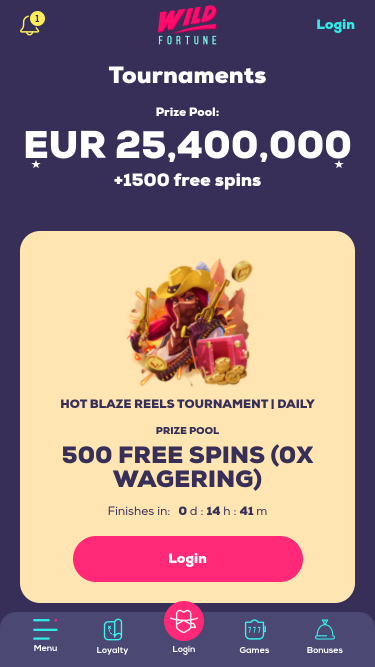 Wildfortune Casino Mobile Tournaments