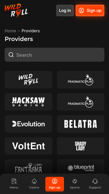 Développeurs de jeux mobiles WindRoll Casino