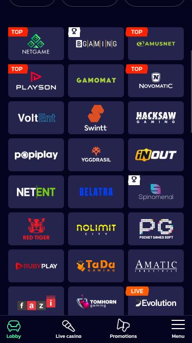 WildWinz Casino game developers mobile page