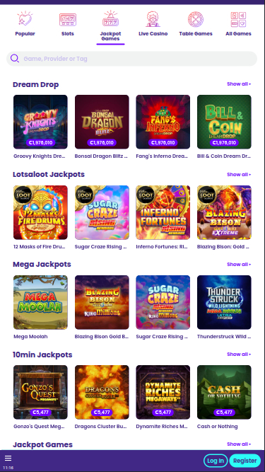 Wildz Casino mobiler Jackpot
