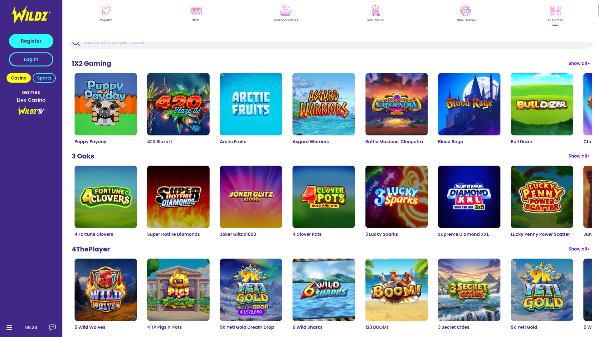 Wildz Casino Desktop Game Developers