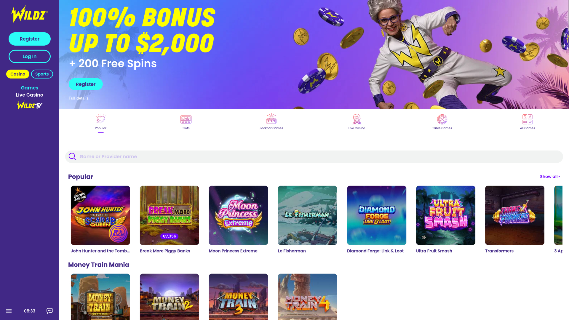 Wildz Casino Desktop Games