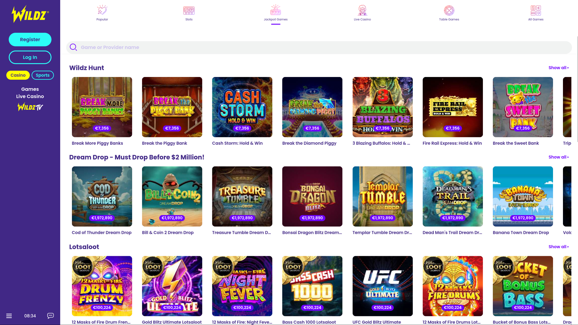 Wildz Casino Mobile Live Dealer