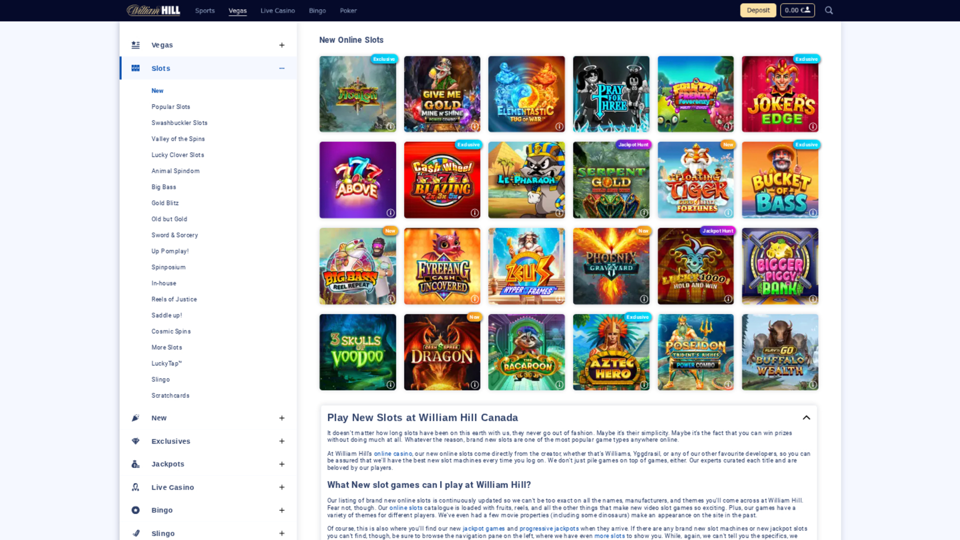 Jeux de Willbet Casino sur ordinateur