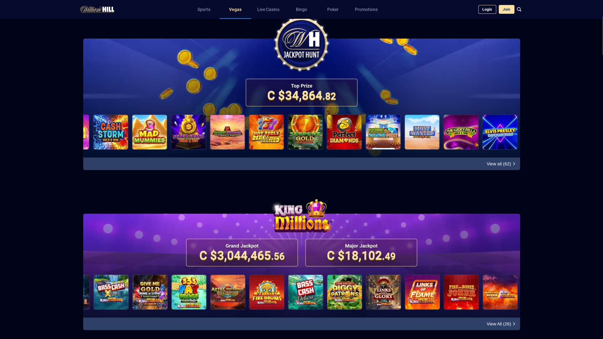 Wlliam Hill Casino Desktop Jackpot