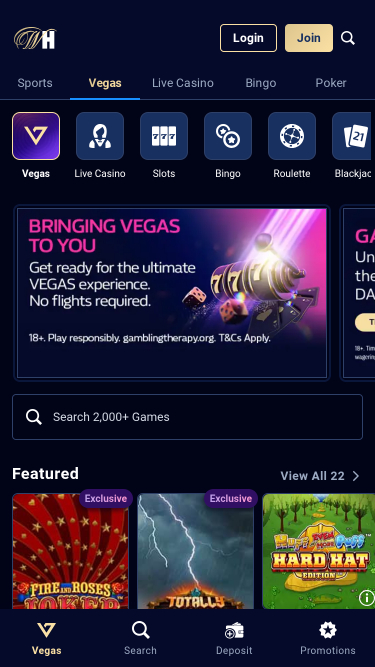 William Hill Casino Mobile Homepage