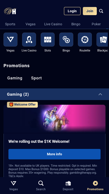 William Hill Casino Mobile Promotions