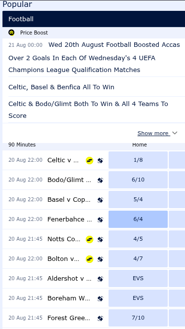 Deportes móviles de William Hill Casino