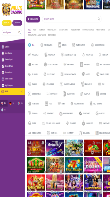 Développeurs de jeux mobiles de Wills Casino