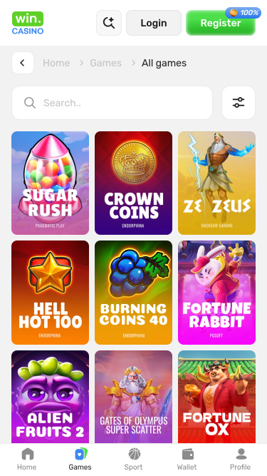 Win Casino Mobile Games