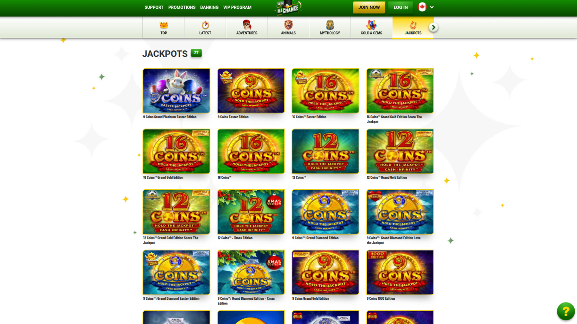 Jackpot desktop di Win Machance Casino