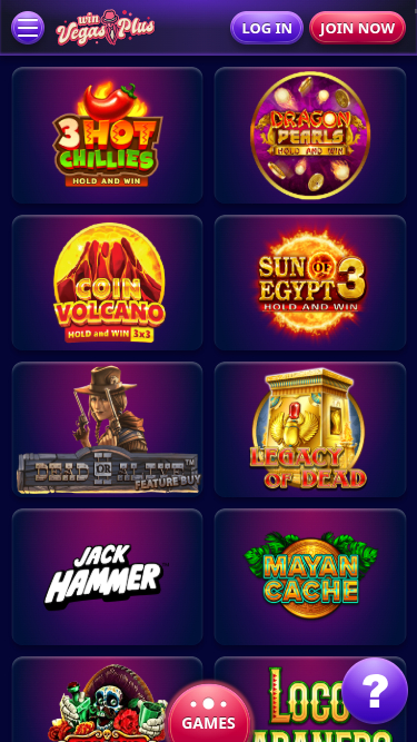 Gagnez aux jeux mobiles du casino Vegasplus