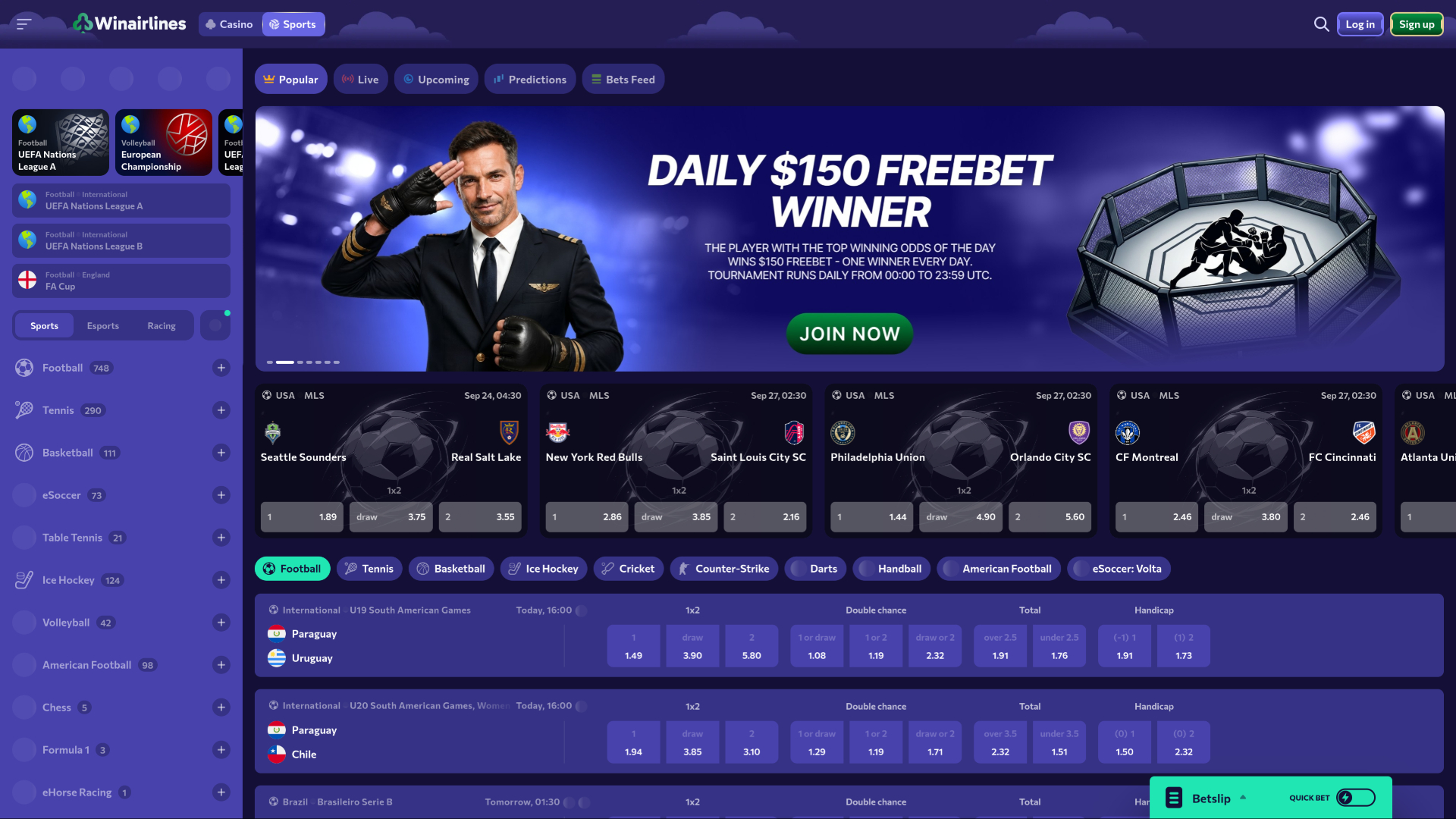 Winairlines Casino Desktop Sport