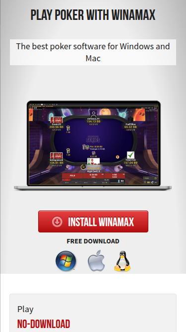 Winamax Mobile-Installation