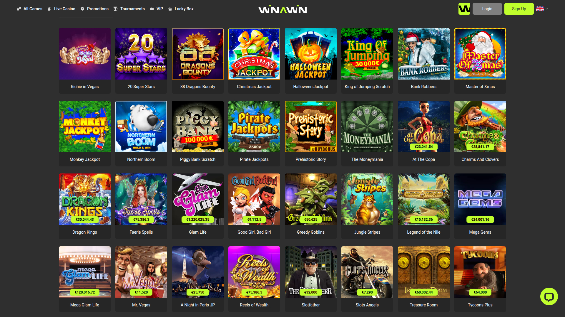 Winawin Casino Desktop Jackpot
