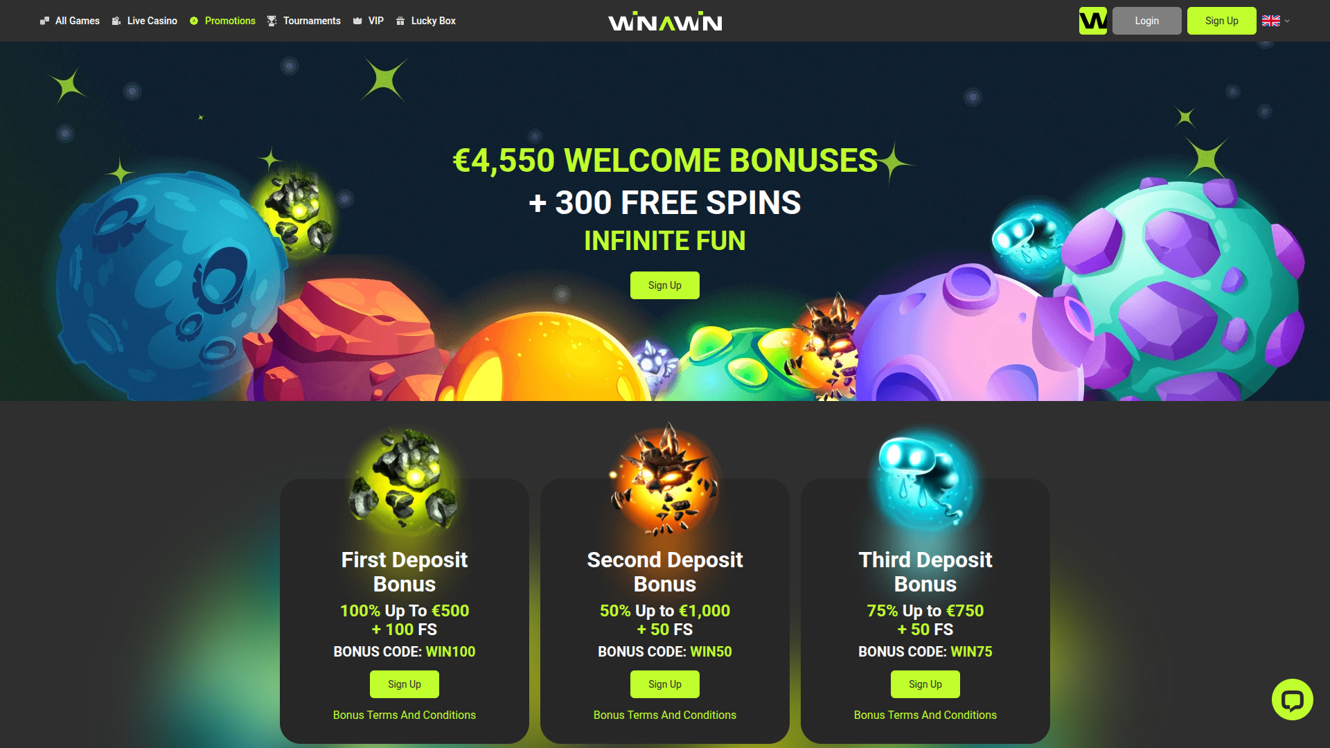 Winawin Casino Desktop Promotions