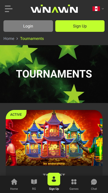 Tornei di Winawin Casino per dispositivi mobili