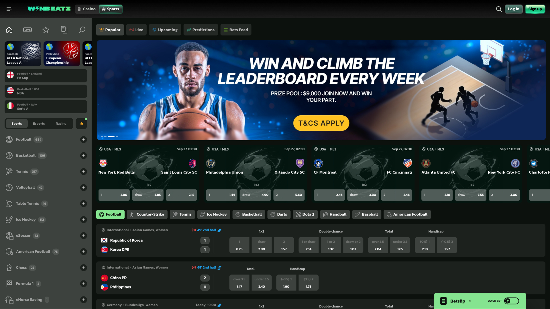 WinBeatz Casino Desktop Sport