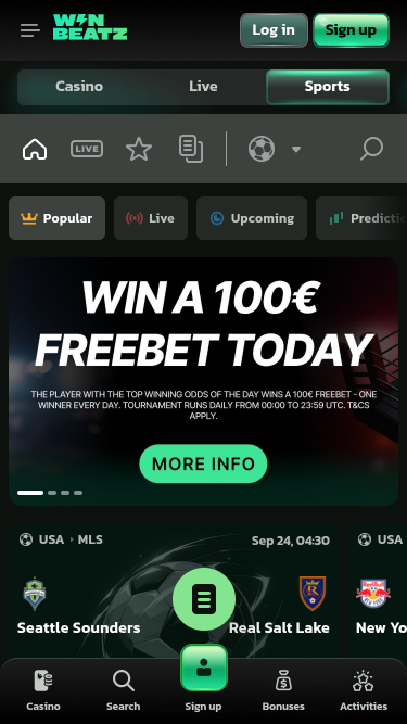 Winbeatz Casino Mobile Sports