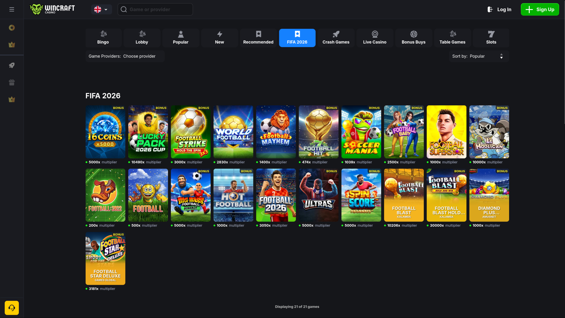 Wincraft Casino Desktop FIFA