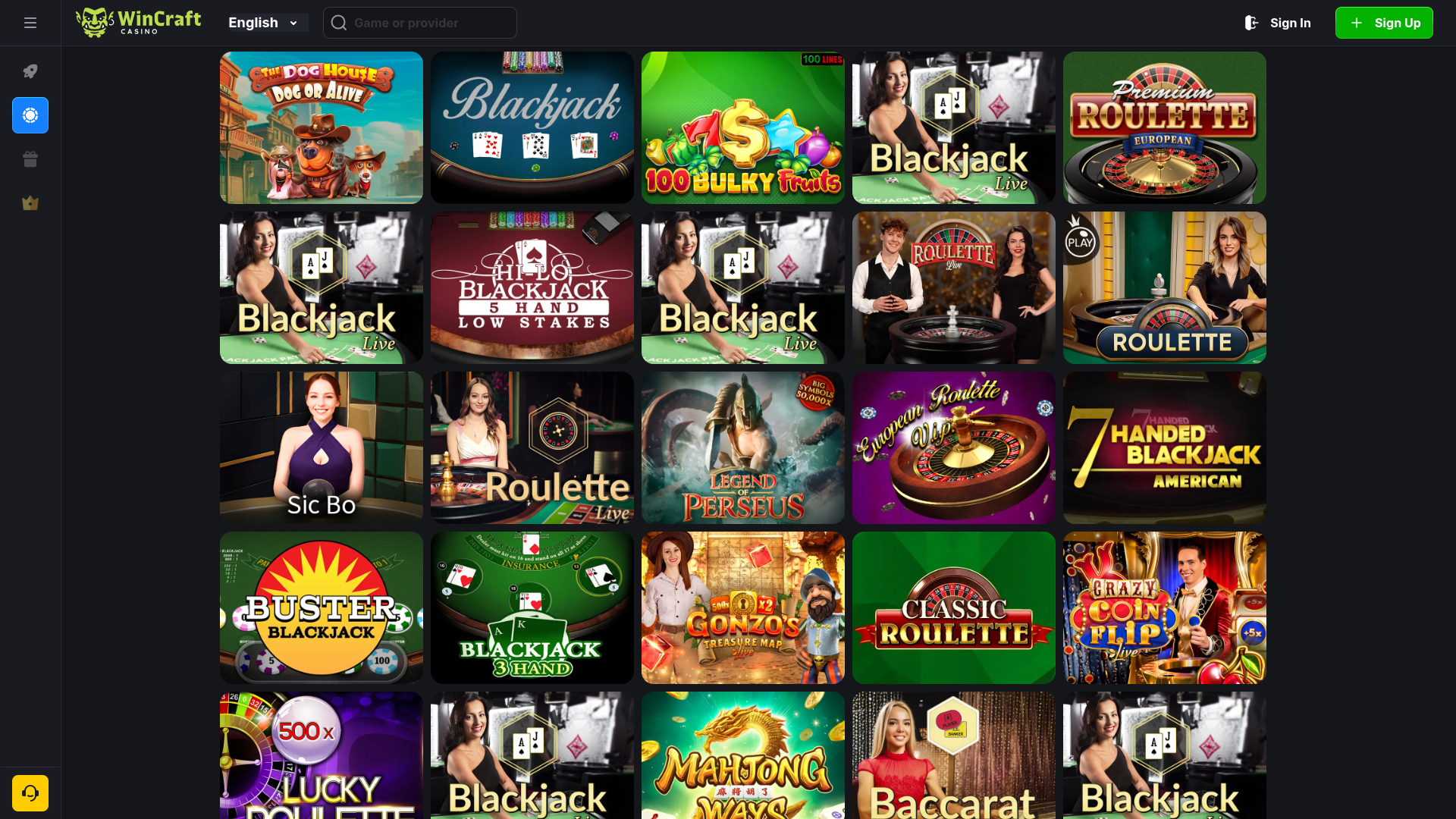 Crupier en vivo de escritorio de WinCraft Casino