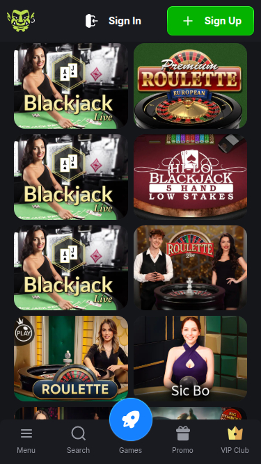 Crupier en vivo móvil de WinCraft Casino