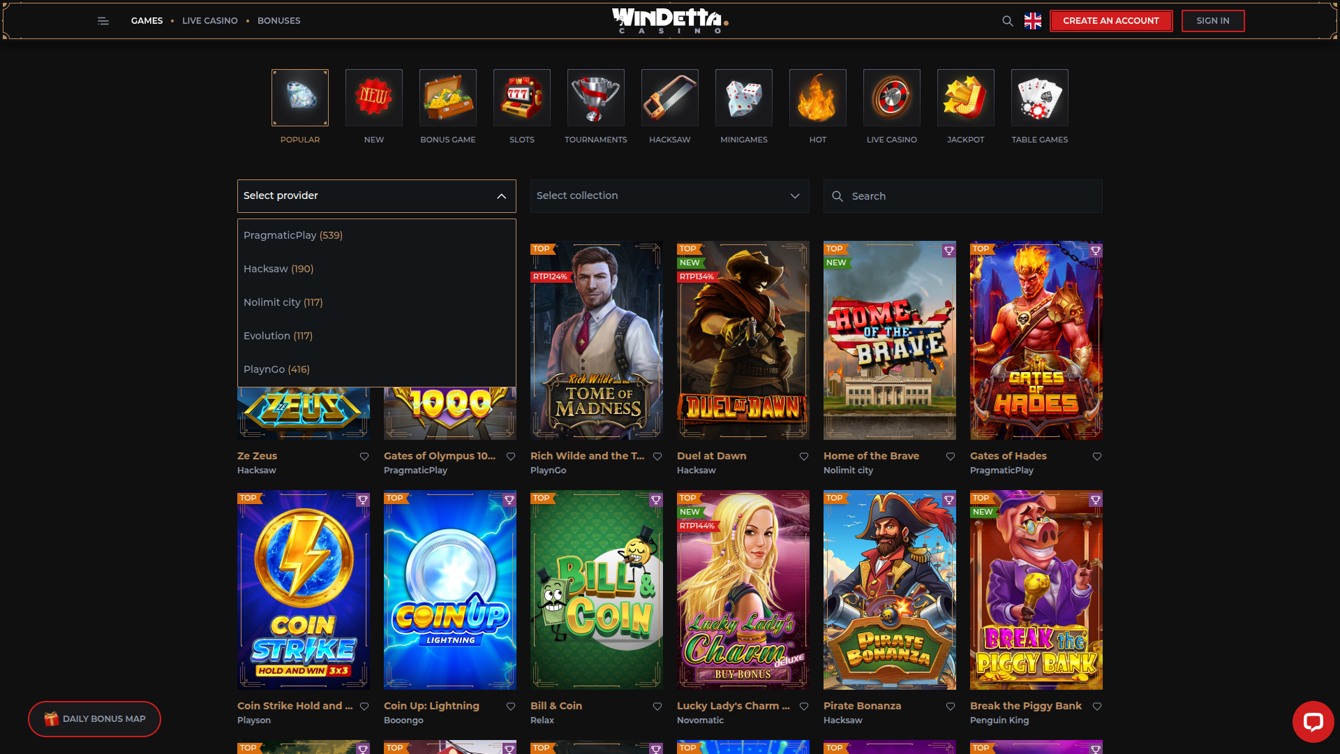 Sviluppatori di giochi desktop di Windetta Casino