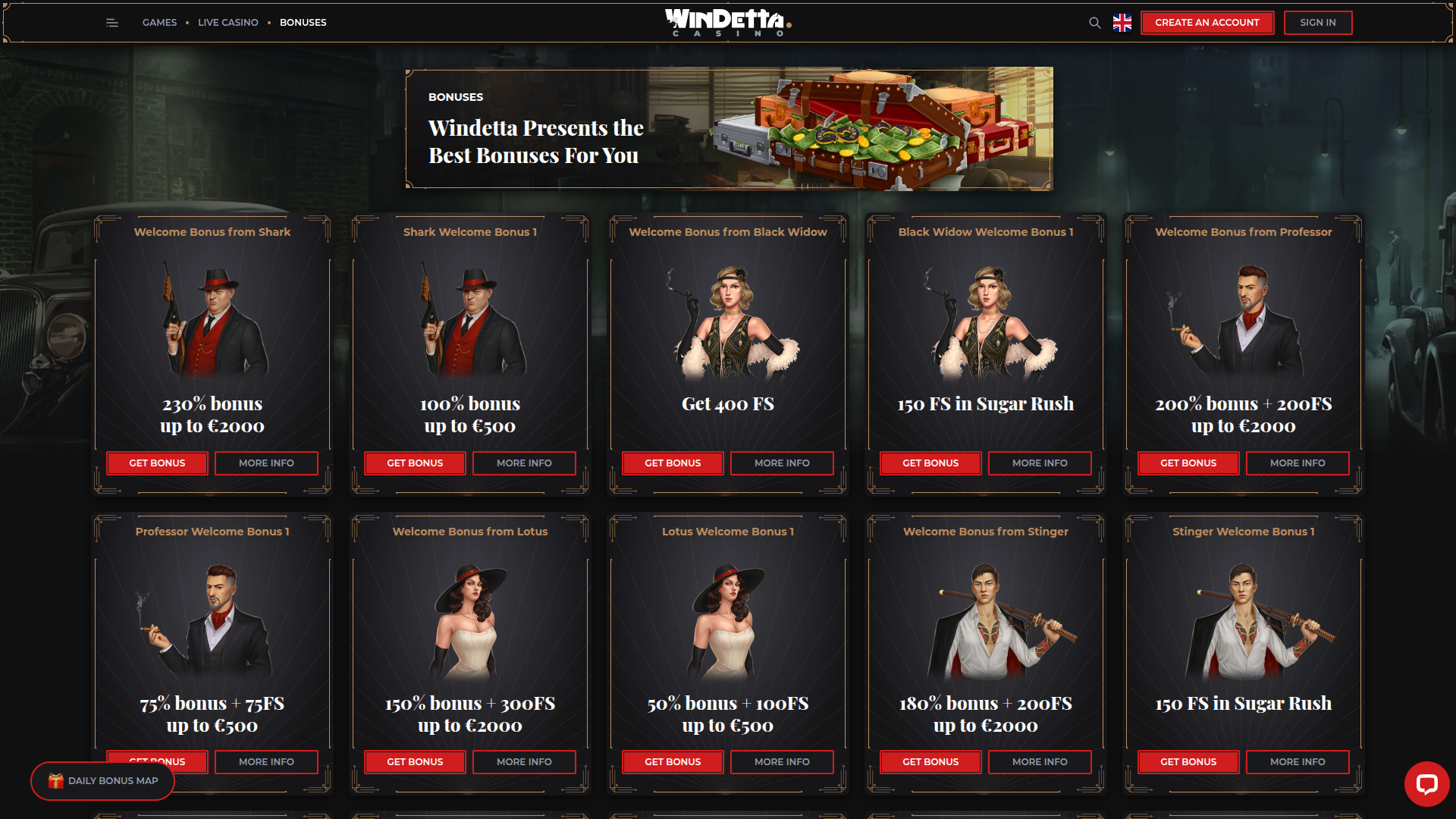 Promozioni desktop di Windetta Casino