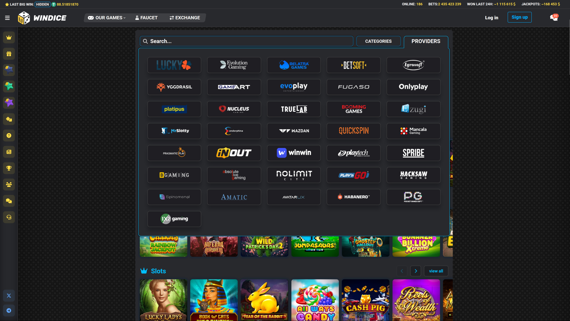 Sviluppatori del gioco desktop WinDice Casino