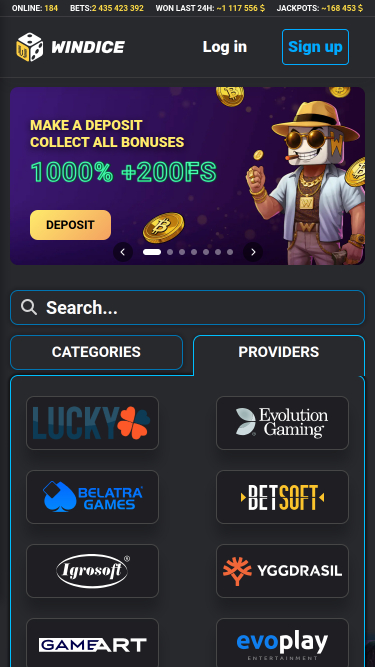 Sviluppatori del gioco mobile WinDice Casino