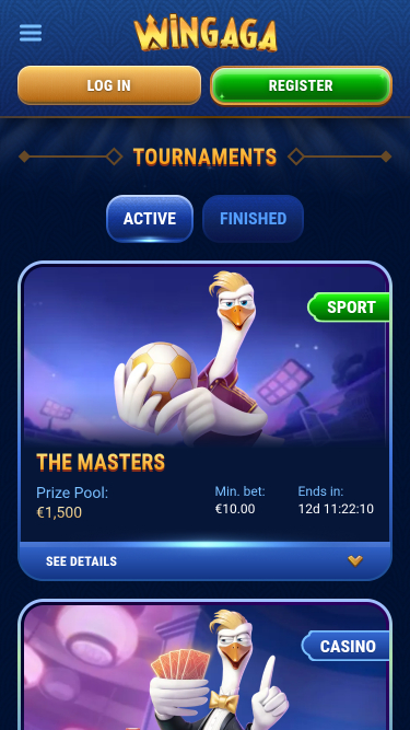 WinGaga Casino Mobile Turniere