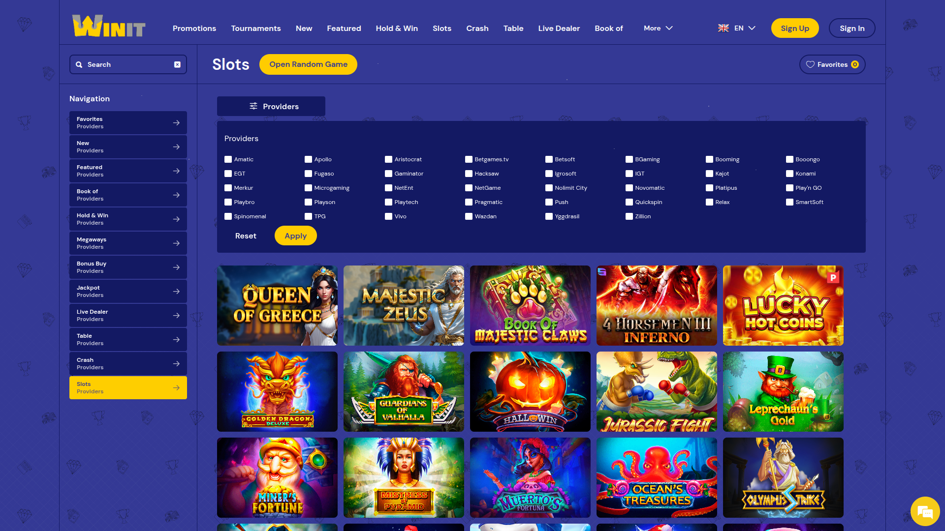 Développeurs de jeux de bureau de Winit Casino