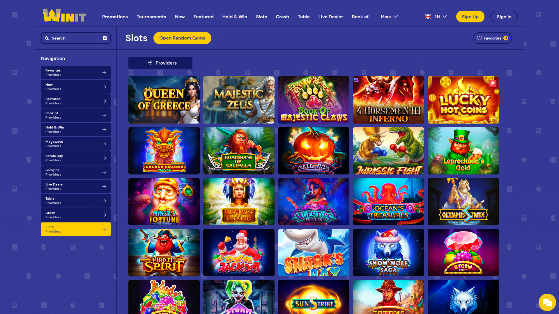 Jeux de bureau de Winit Casino