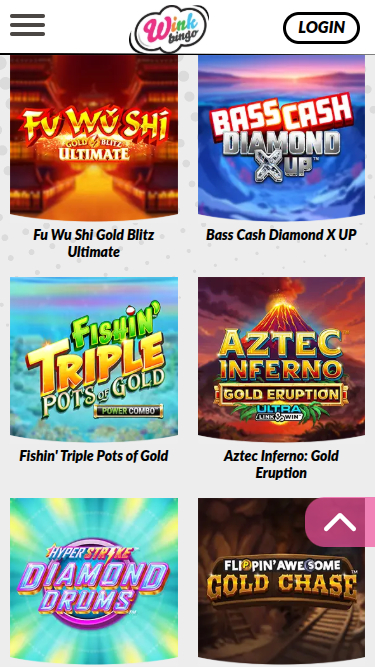 Giochi mobili di Wink Bingo Casino