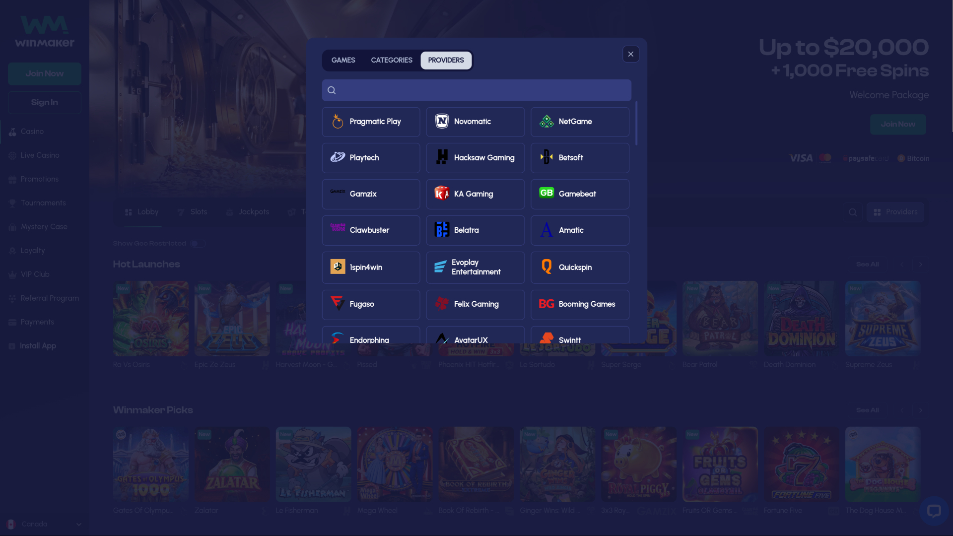 Winmaker Casinoデスクトップゲーム開発者