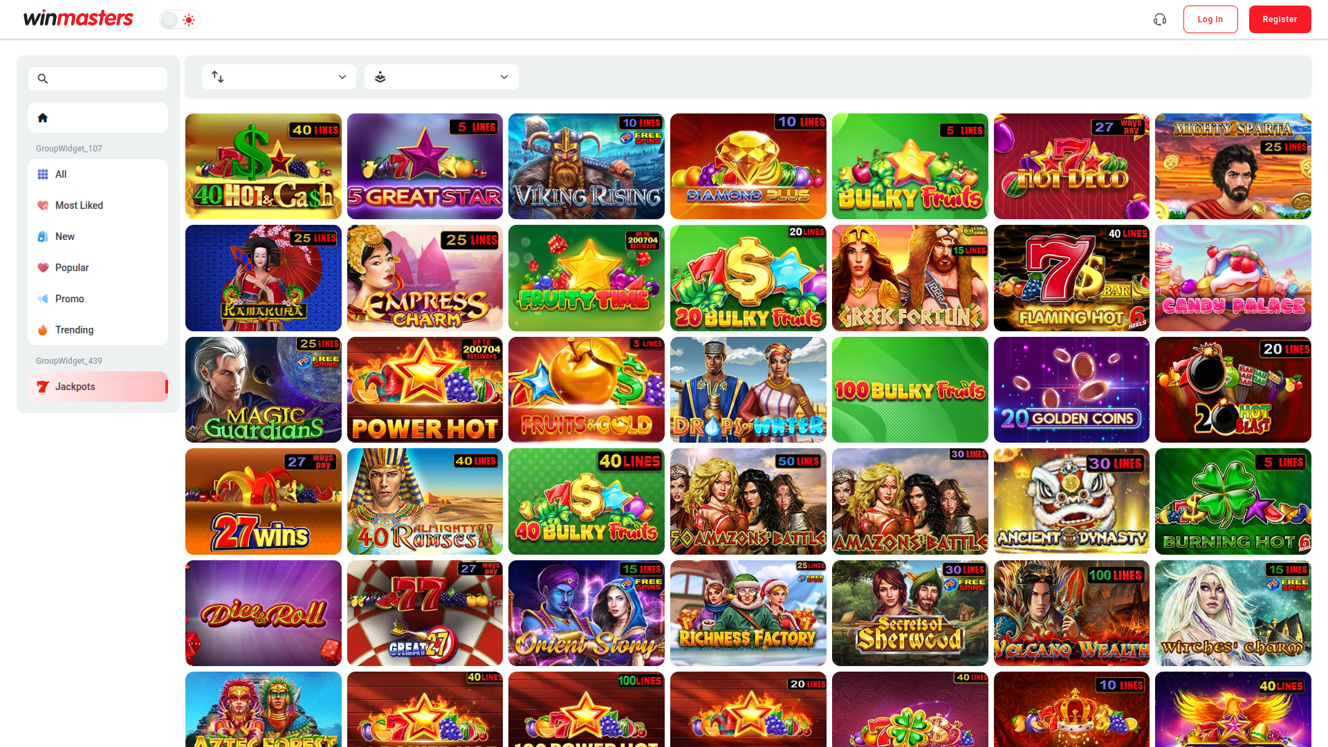 Jackpot de bureau de WinMasters Casino