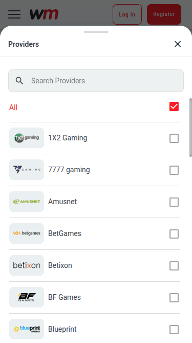 Développeurs de jeux mobiles de WinMasters Casino