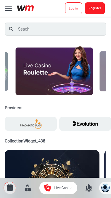 Croupier en direct mobile de WinMasters Casino