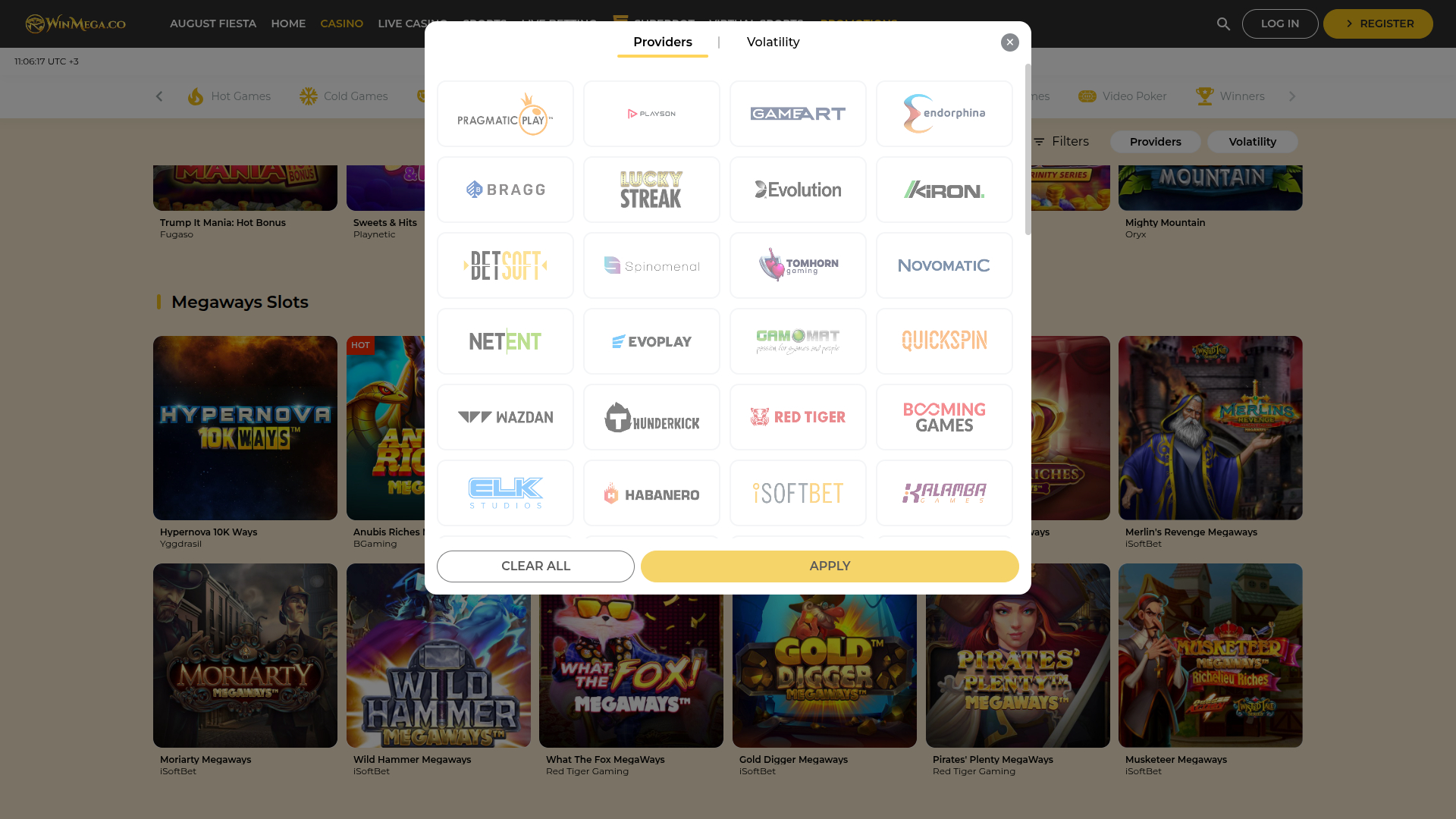 Win Mega Casino Desktop Jackpot