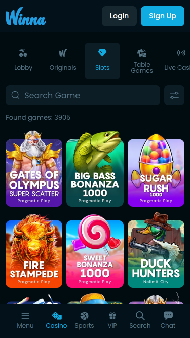 Jeux de casino Winna