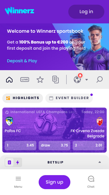 Sports mobiles de Winnerz Casino