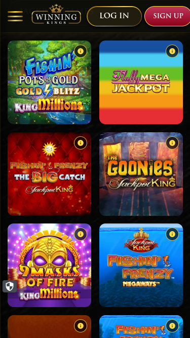 Jackpot móvil de Winning Kings Casino