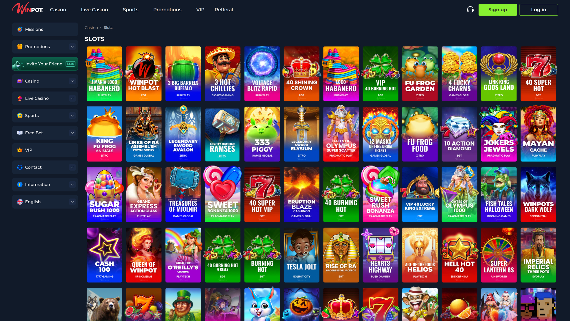 Juegos de escritorio de casino WinPot