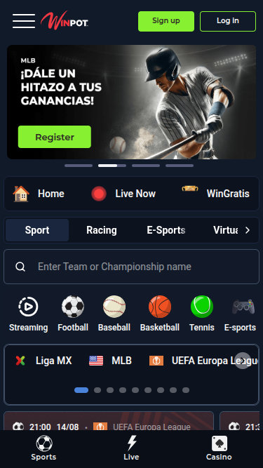 WinPot Mobile Sportwetten