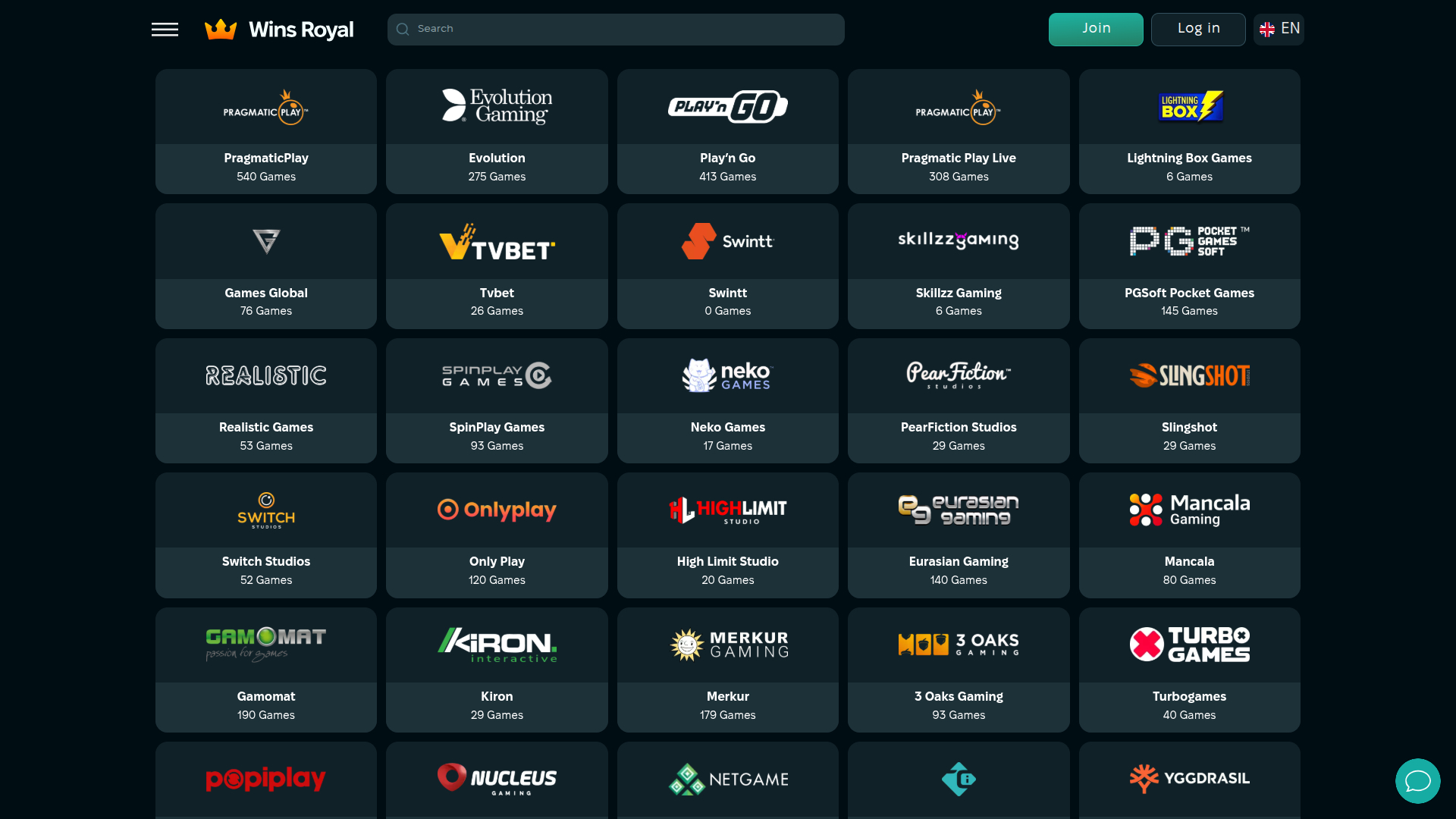 Développeurs de jeux de bureau de Wins Royal