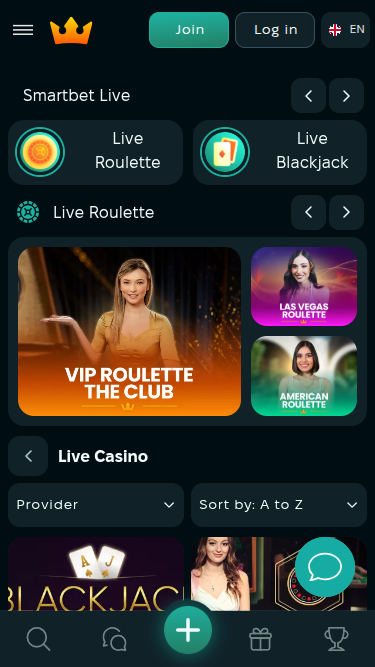 Croupier en direct mobile de Wins Royal