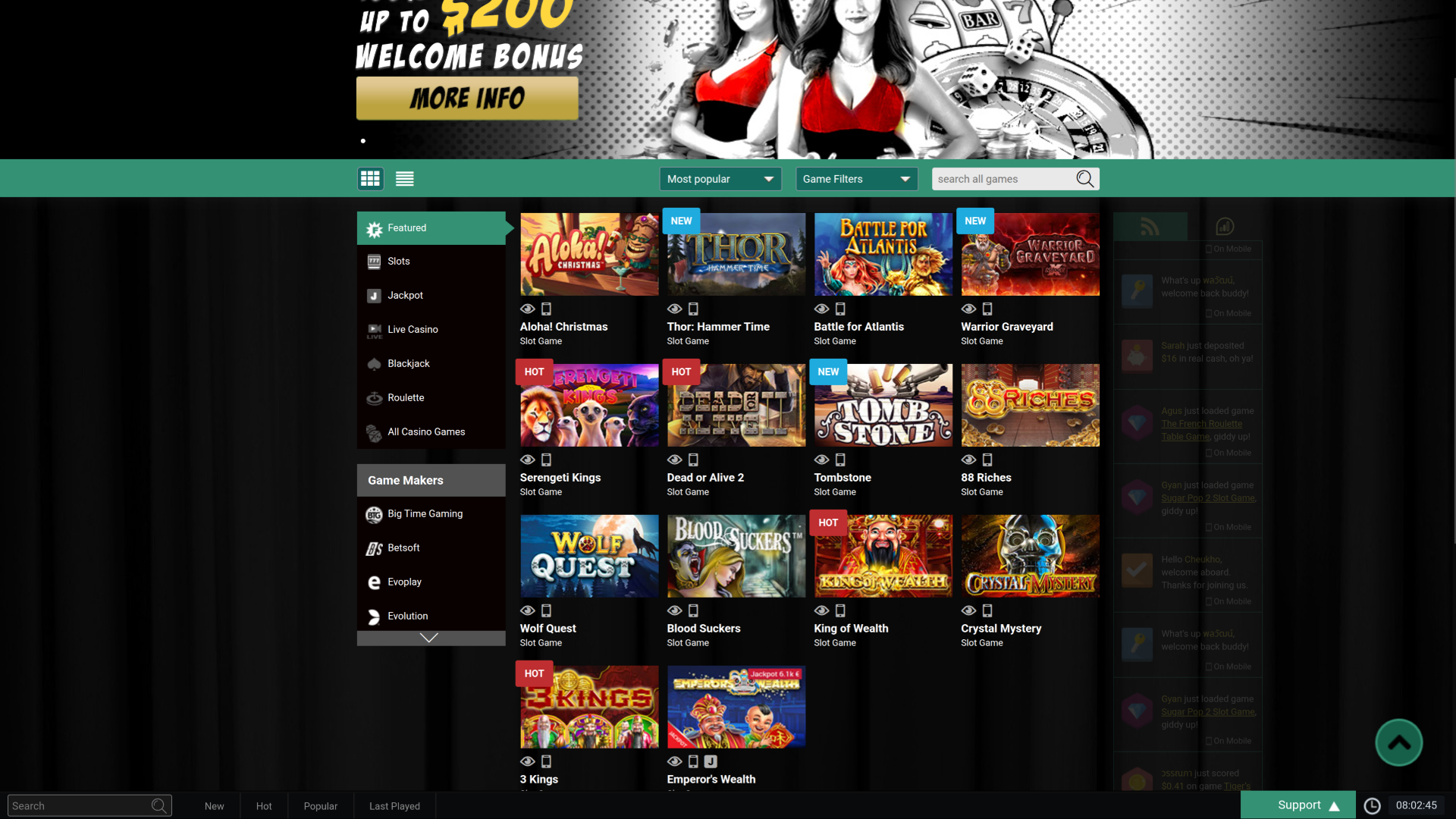 Jeux de tours gratuits pour ordinateur de bureau du casino Wins88
