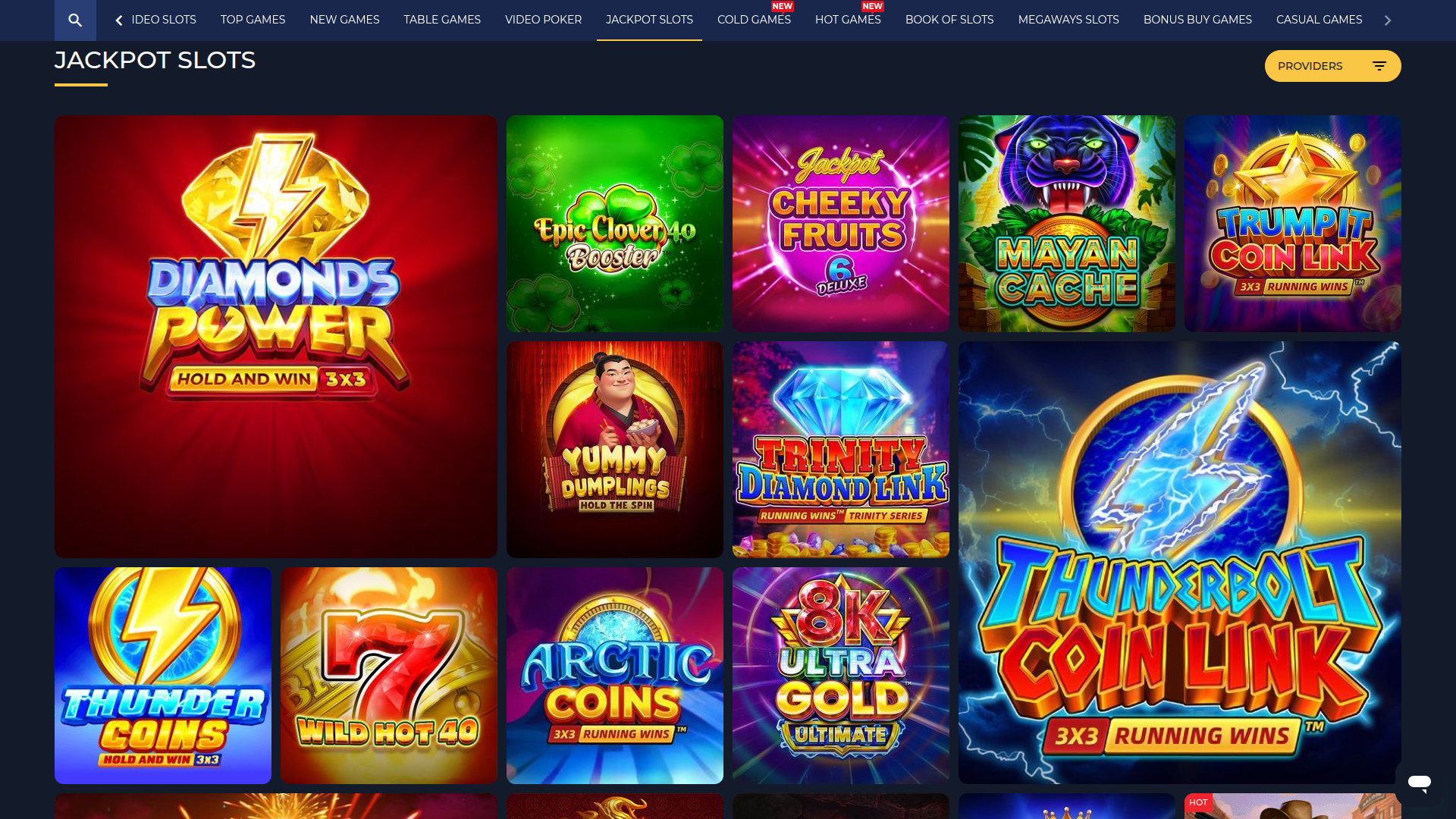 Jackpot de bureau de Winscore Casino