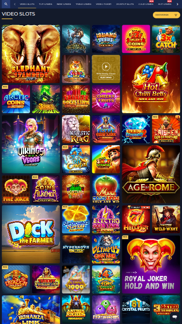 Jeux mobiles de Winscore Casino