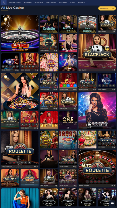 Croupier en direct mobile de Winscore Casino